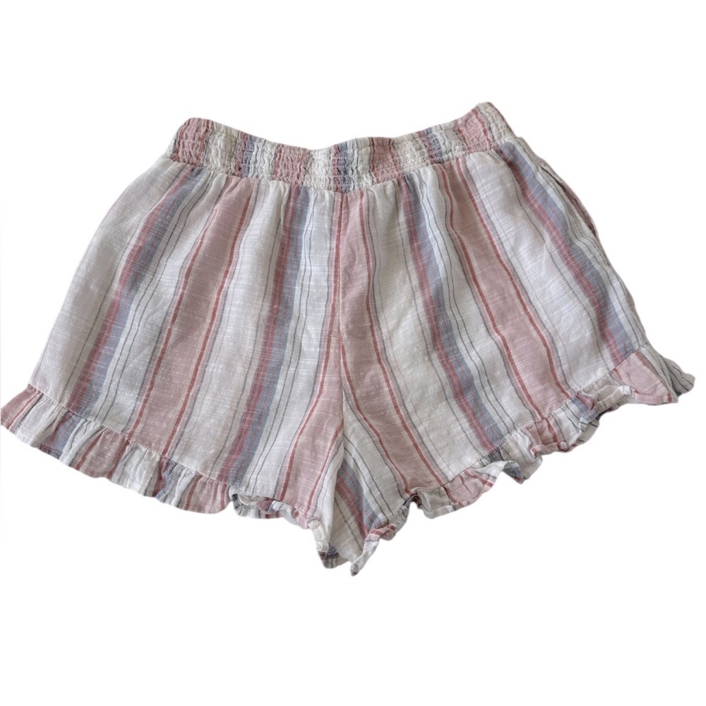American Eagle Stripe Cotton Ruffle Shorts - Picture 6 of 6